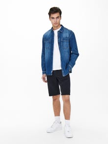 ONLY & SONS Tapered Fit Middels høy midje Shorts -Night Sky - 22021818