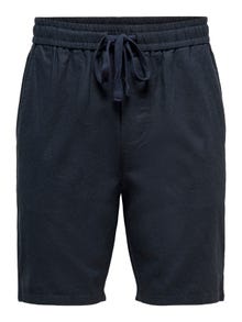 ONLY & SONS Comfort fit Medelhög midja Shorts -Dark Navy - 22021824