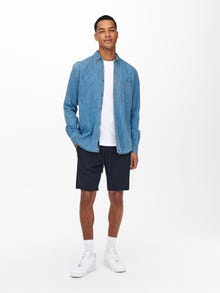 ONLY & SONS Comfort fit Medelhög midja Shorts -Dark Navy - 22021824