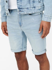 ONLY & SONS Medelhög midja Shorts -Blue Denim - 22021885