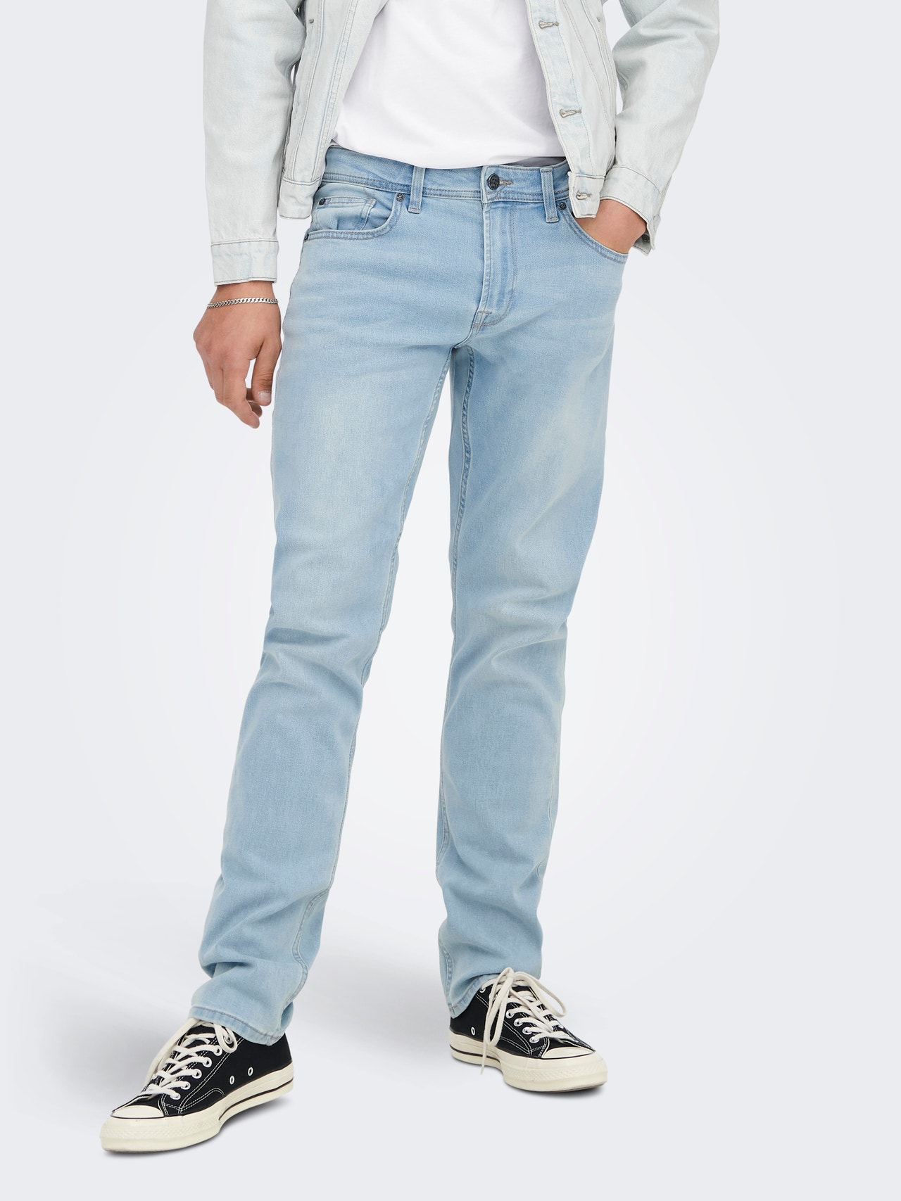 ONLY & SONS ONSWEFT REG L BLUE TRUETEMP PK1888 -Blue Denim - 22021888