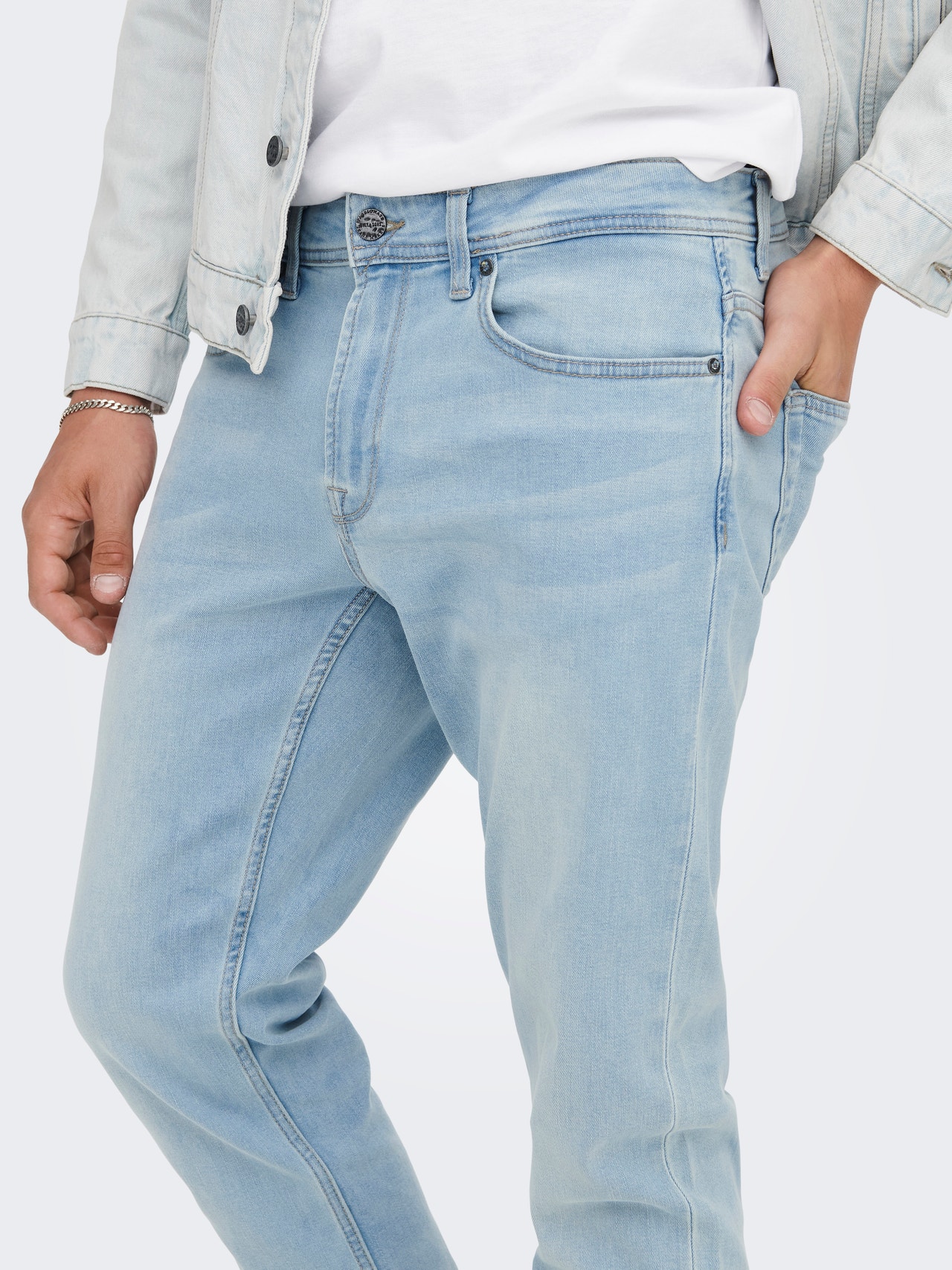 ONLY & SONS Normal geschnitten Mittlere Taille Jeans -Blue Denim - 22021888