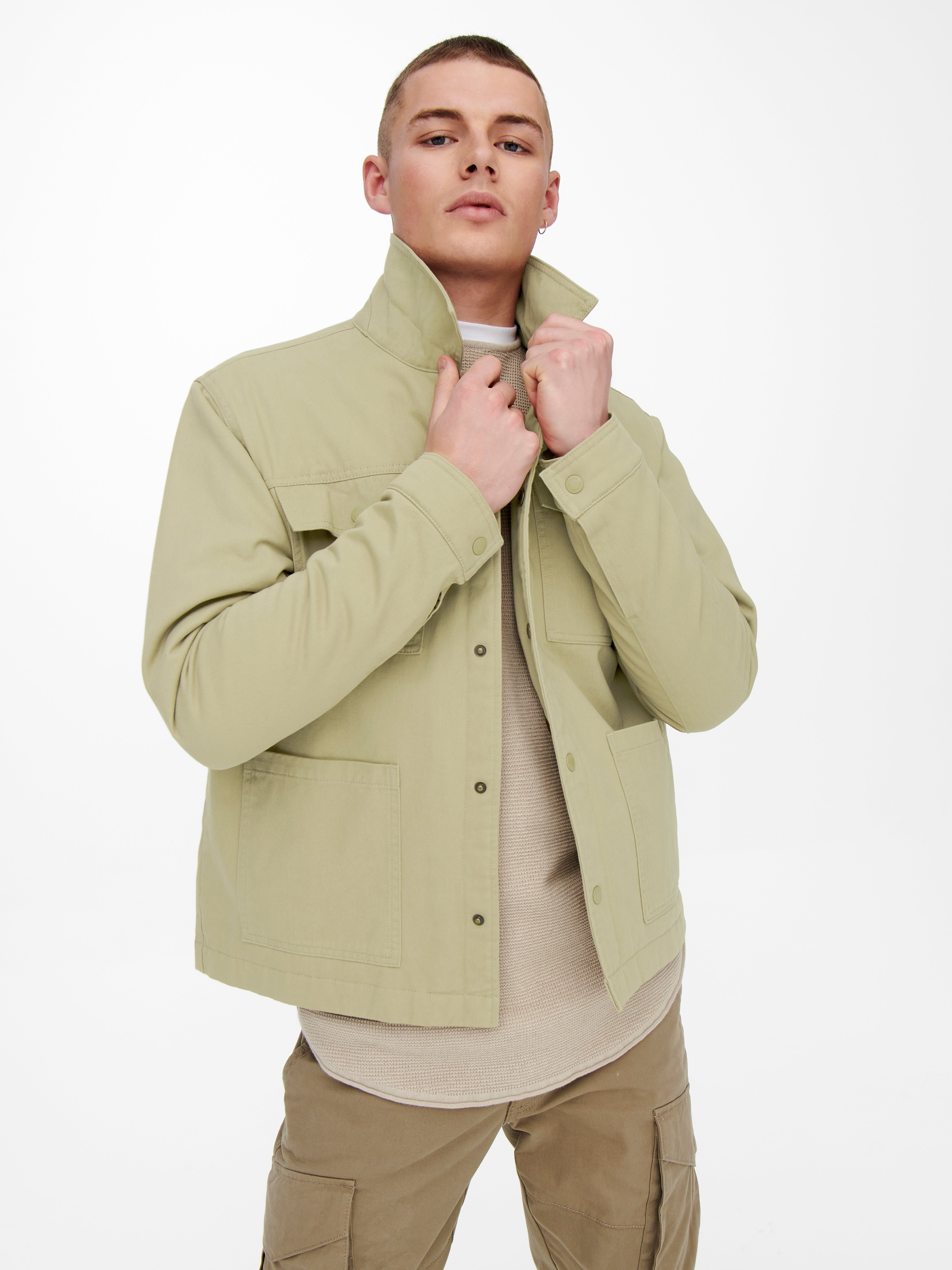 Short twill outlet jacket