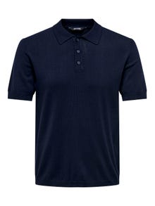 ONLY & SONS Knitted polo -Dark Navy - 22022219