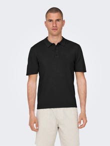 ONLY & SONS Tavapärane lõige Polo Pullover -Black - 22022219