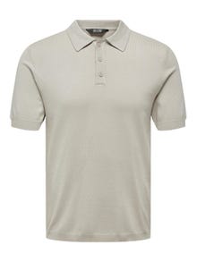 ONLY & SONS Pull-overs Regular Fit Polo -Silver Lining - 22022219