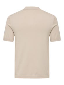 ONLY & SONS Tavapärane lõige Polo Pullover -Silver Lining - 22022219