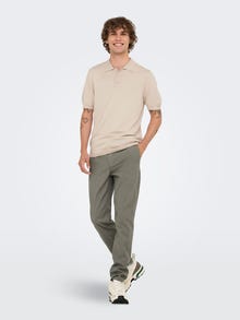 ONLY & SONS Tavapärane lõige Polo Pullover -Silver Lining - 22022219