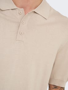 ONLY & SONS Tavapärane lõige Polo Pullover -Silver Lining - 22022219