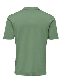 ONLY & SONS Strikket polo -Hedge Green - 22022219