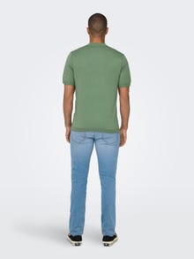 ONLY & SONS Normal passform Piké Pullover -Hedge Green - 22022219
