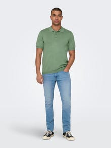 ONLY & SONS Pull-overs Regular Fit Polo -Hedge Green - 22022219