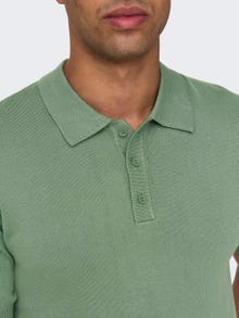 ONLY & SONS Pulóveres Corte regular Polo -Hedge Green - 22022219