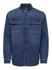 ONLY & SONS Regular fit Overhemd -Blue Denim - 22022348