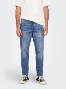 ONLY & SONS ONSAVI BEAM LIFE L BLUE DAMAGE PK 2368 -Blue Denim - 22022368