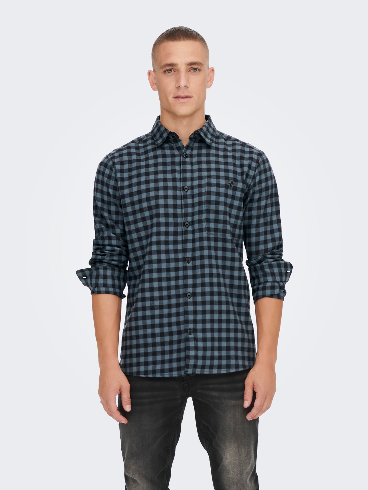 ONLY & SONS Camisas Corte regular Cuello de camisa -Dark Slate - 22022444