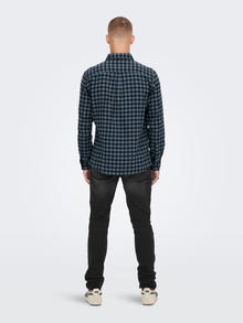 ONLY & SONS Normal passform Skjortkrage Skjorta -Dark Slate - 22022444