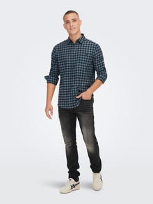 ONLY & SONS Regular Fit Shirt collar Shirt -Dark Slate - 22022444