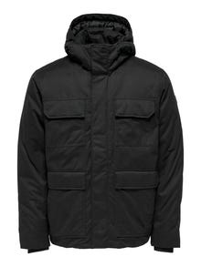 ONLY & SONS Hood with string regulation Jacket -Black - 22022466