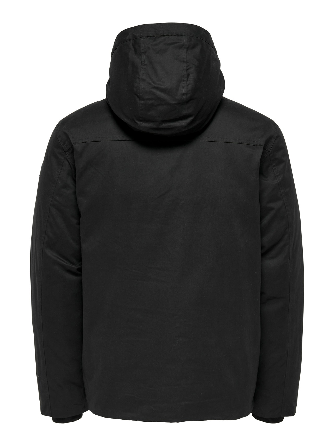 ONLY & SONS Hood with string regulation Jacket -Black - 22022466