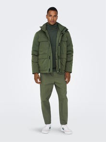 ONLY & SONS Kapuze mit Kordelzug Jacke -Olive Night - 22022466