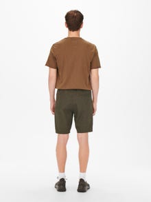 ONLY & SONS Avsmalnande passform Medelhög midja Shorts -Black - 22022524