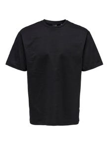 ONLY & SONS Locker geschnitten Rundhals T-Shirt -Black - 22022532