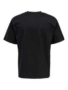 ONLY & SONS T-shirts Relaxed Fit Col rond -Black - 22022532