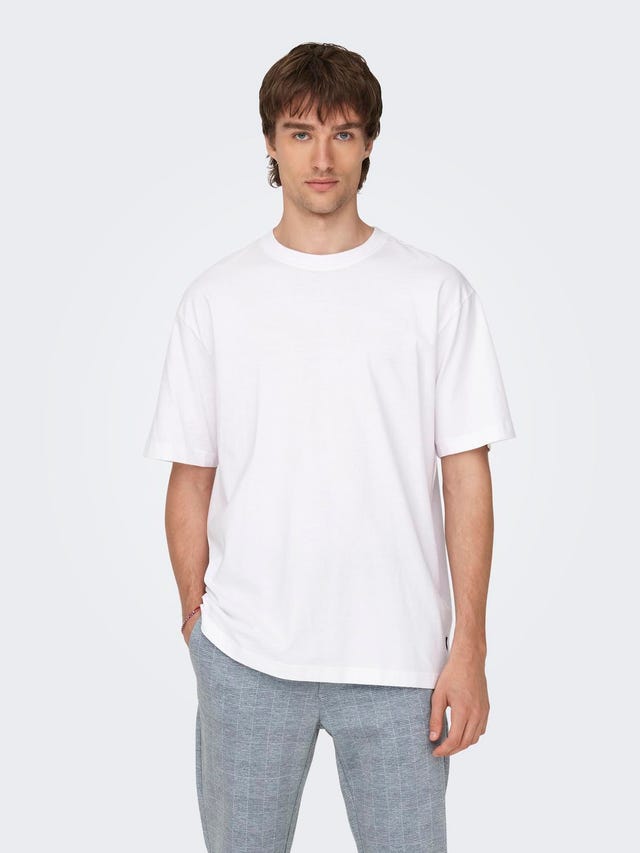 ONLY & SONS T-shirts Relaxed Fit Col rond - 22022532