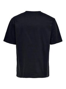 ONLY & SONS Oversized o-hals t-shirt -Dark Navy - 22022532