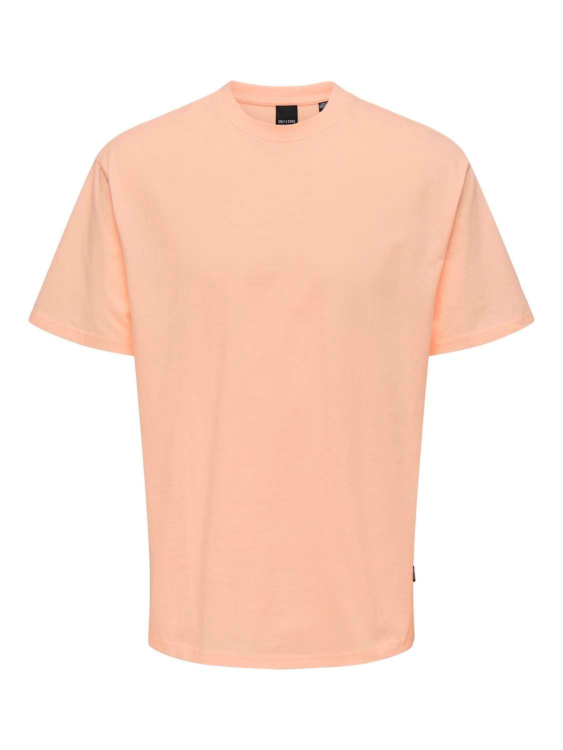 Marks & Spencer RELAXED FIT CREW NECK - Basic T-shirt - peach/apricot -  Zalando.de