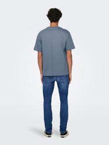 ONLY & SONS Oversized o-hals t-shirt -Flint Stone - 22022532