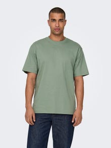 ONLY & SONS Locker geschnitten Rundhals T-Shirt -Hedge Green - 22022532
