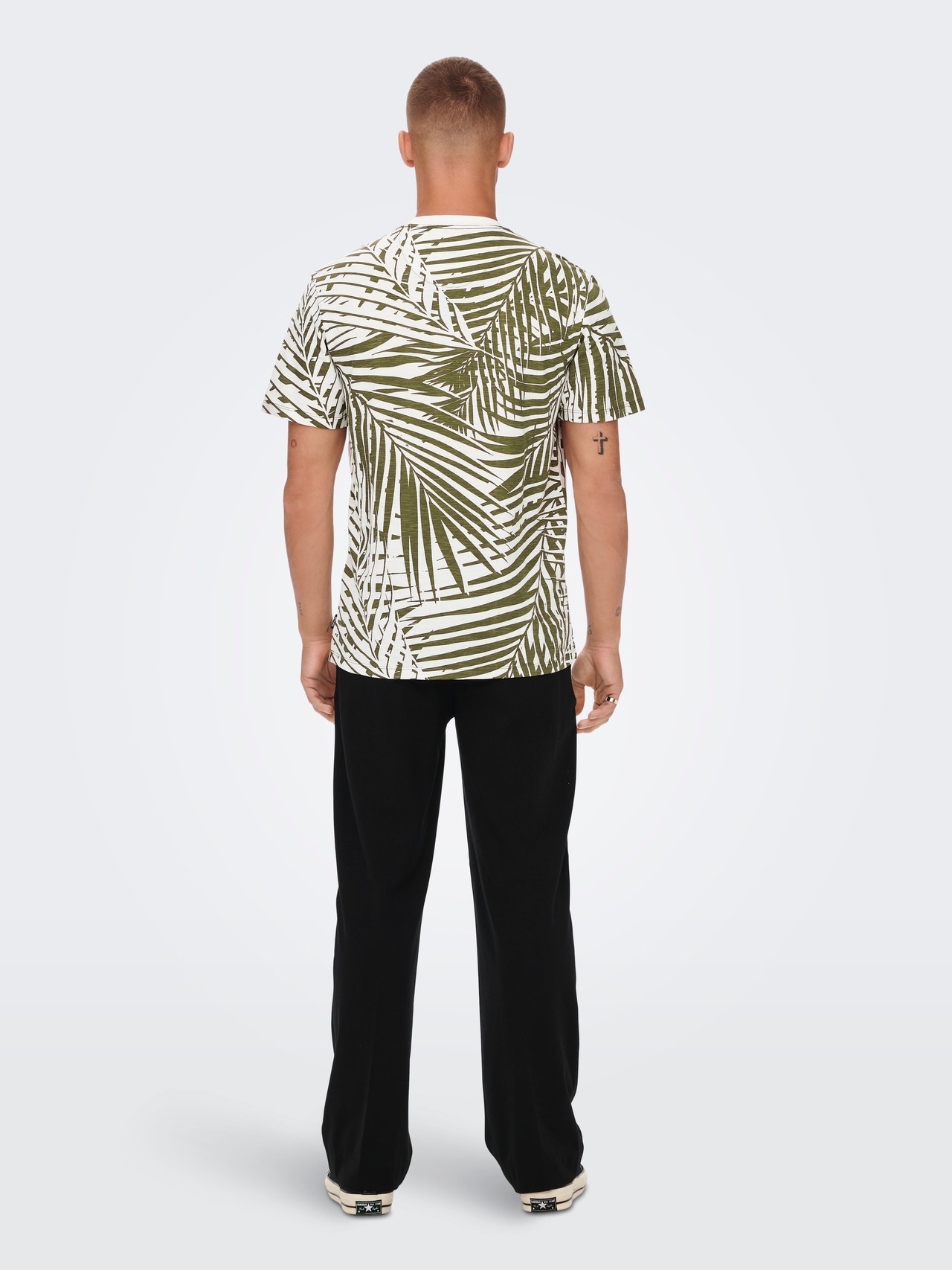 ONLY & SONS O-hals t-shirt med print -Teak - 22022692