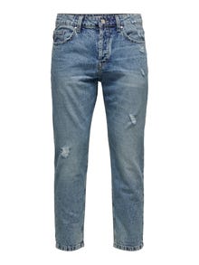 ONLY & SONS Cropped fit Mid waist Jeans -Blue Denim - 22022839