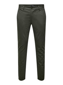 ONLY & SONS ONSMARK TAP HERRINGBONE 2911 PANT NOOS -Olive Night - 22022911