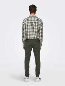 ONLY & SONS ONSMARK TAP HERRINGBONE 2911 PANT NOOS -Olive Night - 22022911