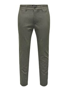 ONLY & SONS ONSMARK TAP HERRINGBONE 2911 PANT NOOS -Teak - 22022911