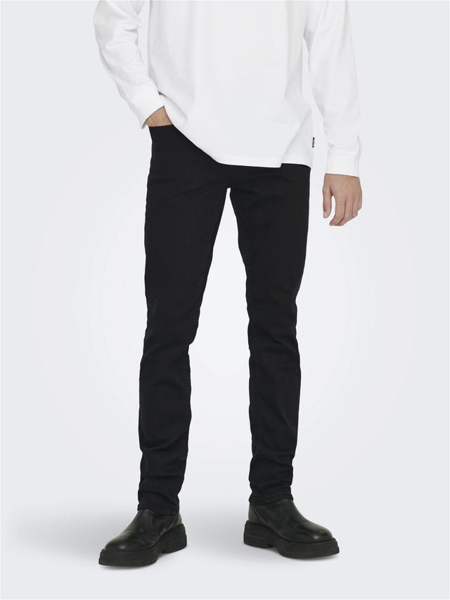 ONLY & SONS ONSWeft Regular Black Jeans - 22022956