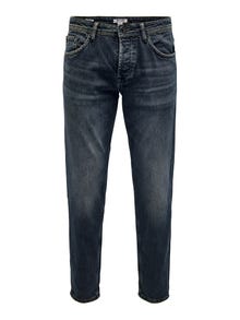 ONLY & SONS Cropped Fit Regular rise Jeans -Blue Denim - 22023026