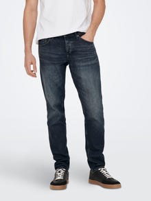 ONLY & SONS ONSavi Comfort Dark Blue Jeans -Blue Denim - 22023026
