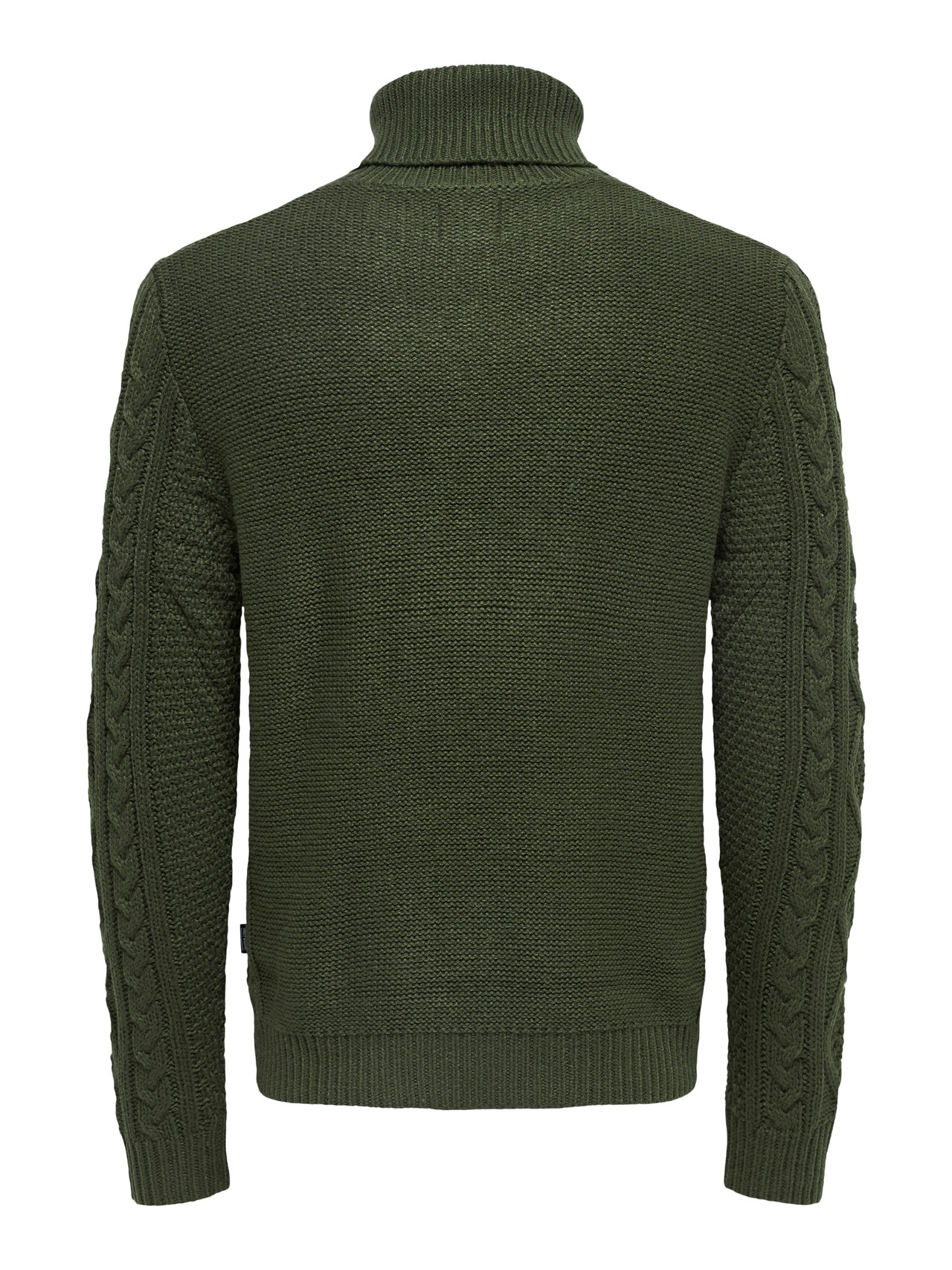 ONLY & SONS Roll neck knitted pullover -Rifle Green - 22023164