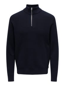 ONLY & SONS Redovno prianjanje Visoki vrat Pulover -Dark Navy - 22023210