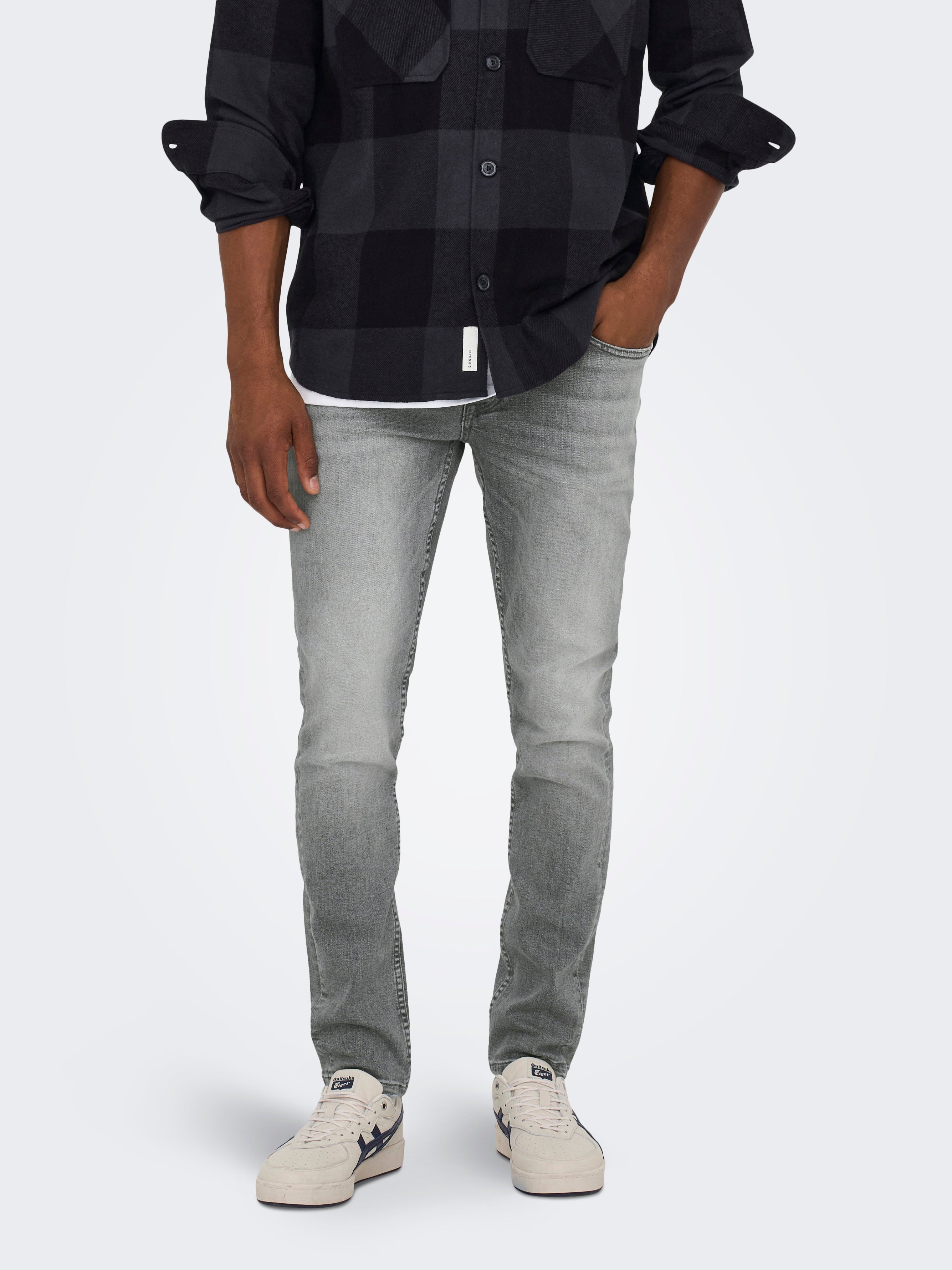 Thumbnail - Onsloom Niedrige Taille Slim Fit Jeans