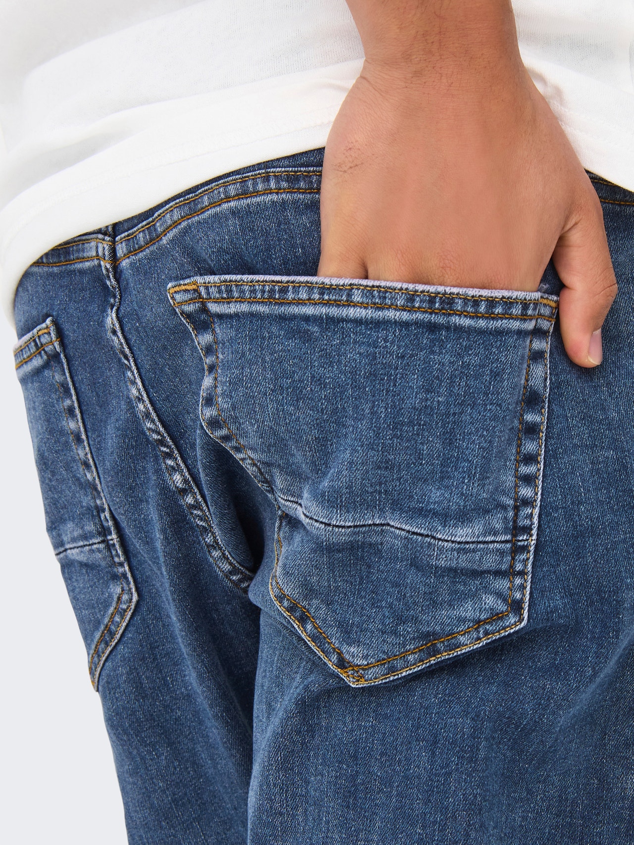 ONLY & SONS Liibuv lõige Madal värvel Teksad -Blue Denim - 22023229