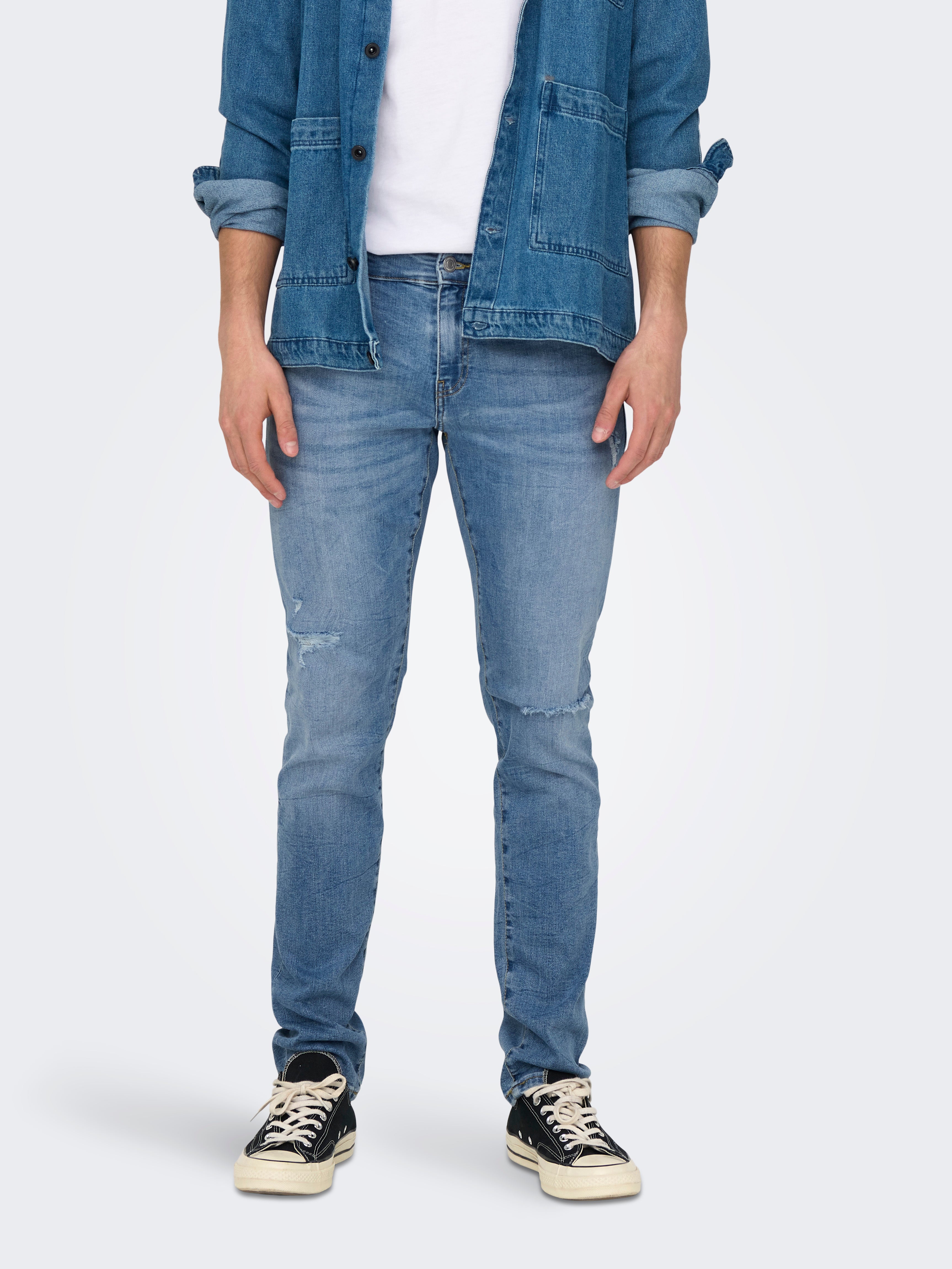 Onsloom Mittlere Taille Slim Fit Jeans