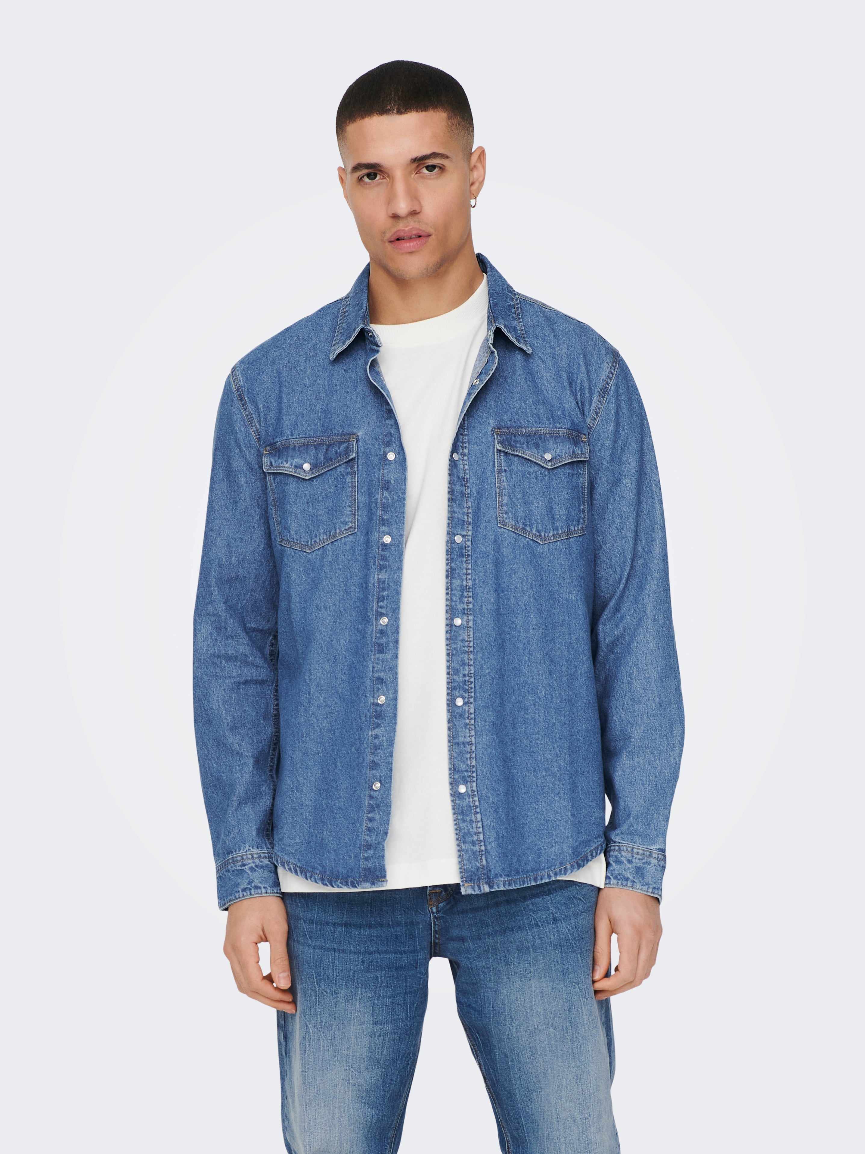 Lamps Lanterns And Lamp Shades Blue Denim Jeans Shirts - Buy Lamps Lanterns  And Lamp Shades Blue Denim Jeans Shirts online in India