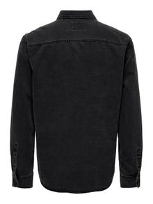 ONLY & SONS Regular Fit Shirt collar Shirt -Dark Grey Denim - 22023247