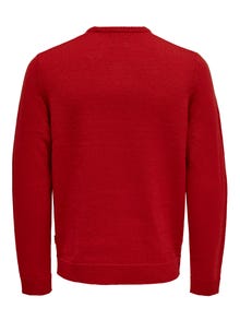 ONLY & SONS Rundhals Pullover -Pompeian Red - 22023347