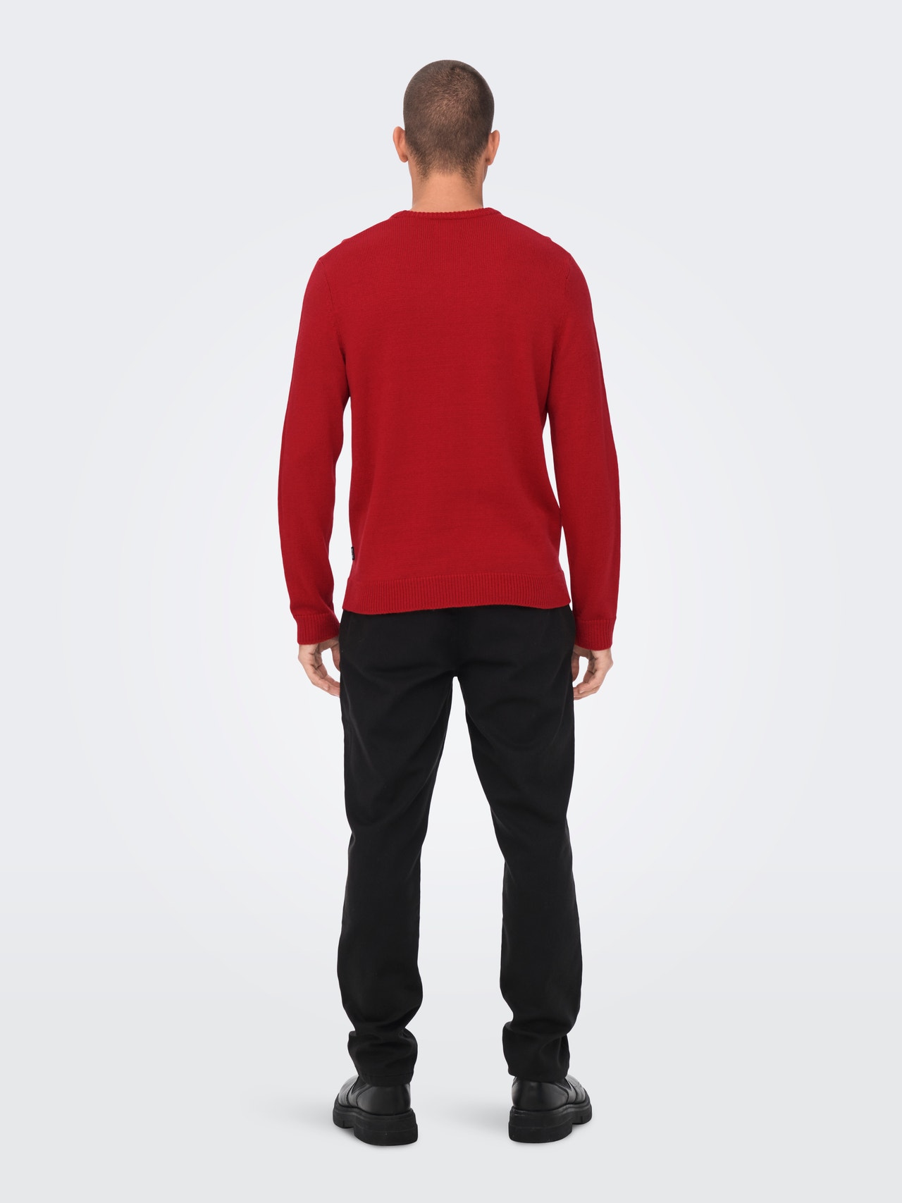 ONLY & SONS Round Neck Pullover -Pompeian Red - 22023347